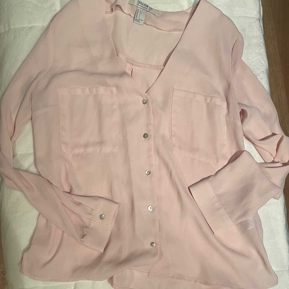 Forever 21 pink blouse